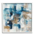 thumbnail image 4 of Stupell Industries Dynamic Blocked Blue Square Brushstrokes Modern Design Painting White Framed Art Print Wall Art, Design by Stella Chang, 4 of 5