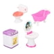 thumbnail image 5 of Juego de baño para casa de muñecas, lavabo en miniatura de simulación, bañera, espejo, lavadora, muebles para casa de muñecas, accesorios, 5 of 5