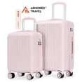 thumbnail image 1 of Maletas de viaje carry-on de mano cabina 10kg Rígida set de viaje 2 pack 20” + 16” ABS doble calibre con cierre expandible, llantas desmontables y candado seguridad TSA LOCK Armored travel, 1 of 10