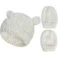 thumbnail image 2 of Zukuco Baby Hat Glove Set Soft Newborn Mittens Baby Girl Boys Knitted Toddler Cap Infant Winter Beanie Mitten Sets, 2 of 6