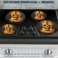 thumbnail image 5 of Electric Stove Burner Covers,4 Pcs Round Gas Burner Cover,8 and 10 Inch,Flaming Guitar with Skull Design, 5 of 7
