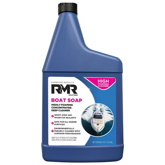RMR Marine Boat Soap, Highly Foaming Cleaner & Buildup Remover, 32oz Spray