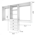 thumbnail image 6 of VivaVista Closet Modules: Wardrobe Closet Double Hanging Unit with 2 Levels of Rods. Closet Tower with 6 Drawers and 8 Shelves., 6 of 10