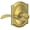 Brass, variant on Schlage Accent Lever with Camelot Trim Bed and Bath Lock in Aged Bronze - F40 ACC 716 CAM