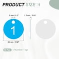 thumbnail image 2 of 1-15 Number Tags, 15Pcs Round ID Number Key Tags Plastic Numbered Keychain for Luggage Lockers Organizer Field Sales Hangers Clothes Labels, Sky Blue-White, 2 of 7