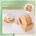 thumbnail image 2 of 6 posavasos de madera para bebidas, portavasos con soporte para decoración de hogar, oficina y apartamento., 2 of 7