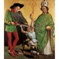 thumbnail image 3 of Master of Uttenheim 12x14 Black Modern Framed Museum Art Print Titled - St Martin of Tours and St Nicholas of Bari (ca 1475), 3 of 5