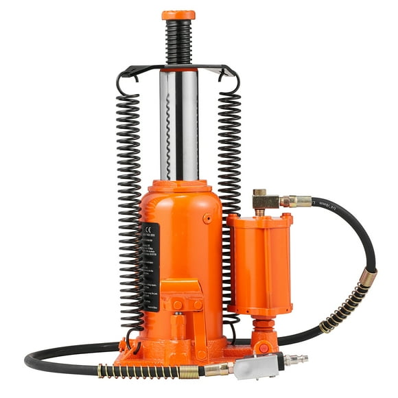 KFFKFF Pneumatic Hydraulic Bottle Jack, 20 Ton/40000 LBS Fully Welded Bottle Jack, Lifting Range of 10.4-19.7 inches, Equipped with Manual Handle and Air Pump and Industrial Engineering Tasks