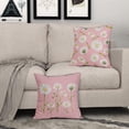 thumbnail image 2 of Spring Summer Daisy Pillow Covers 16x16 Set of 2 Watercolor White Flower Print Pink Decorative Throw Pillows Outdoor Pillowcase Square Linen Farmhouse Cushion Case Decor for Couch Sofa Bed, 2 of 6