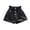 F166 Black, variant on Likimi Childre Girls Leather Shorts Elastic Waistband Solid Color High Waist Fashion Casual Summer Shorts Black Size 9-11Years