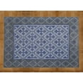 thumbnail image 4 of SAMURAI HOME Handloom Rugs 6x4 Feet | Non-Slip Floor Carpet | Indian Dhurrie Cotton Block Printed Non Shedding Area Rugs for Living Room, Bedroom, Hall, Office (Grey & Light Blue), 4 of 6