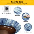 thumbnail image 3 of Elastic Fitted Round Tablecloth, Navy Blue Vintage Waterproof Stretch Table Cover for 55"-60" Tables, Stripes Painting Retro Abstract Art Washable Outdoor Tablecloths for Patio, Picnic, Camping, 3 of 9