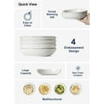 thumbnail image 6 of Pasta Bowls, Large Salad Bowl, Ceramic Embossment Stoneware Serving Plate for Fruits, Noodle, Dinner, House-warming Wedding Present., 6 of 10