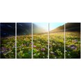 thumbnail image 2 of Prairie avec Fleurs Colorées - Art sur Toile Paysage Surdimensionné, 2 of 3