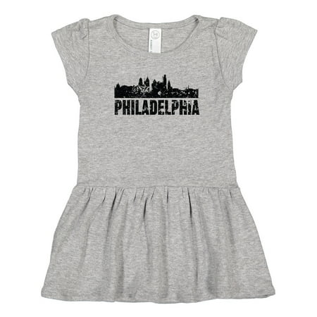 

Inktastic Philadelphia Skyline Grunge Girls Toddler Dress