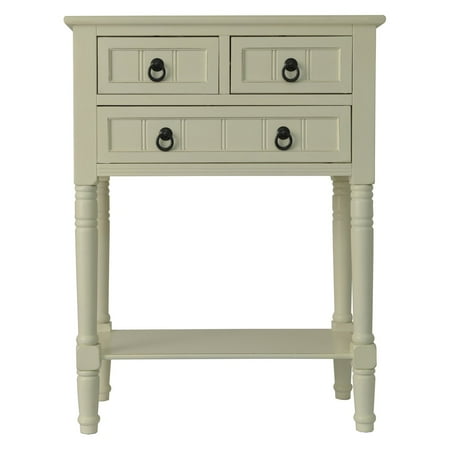 Beige Crackle Finish - Megaware Samuel 3-Drawer Console, Multiple Finishes