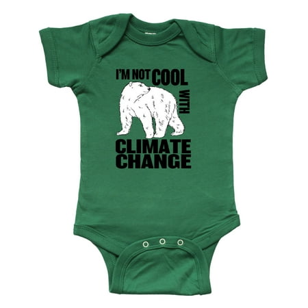 

Inktastic I m Not Cool with Climate Change Polar Bear Gift Baby Boy or Baby Girl Bodysuit