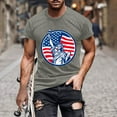 thumbnail image 2 of Jinhomg Mens Summer Tee Shirt 4Th July USA Flag Graphic T-Shirts Big And Tall Short Sleeve Crew Neck Tops 2025 American Star Striped Patriotic Pullover Gray XL, 2 of 6