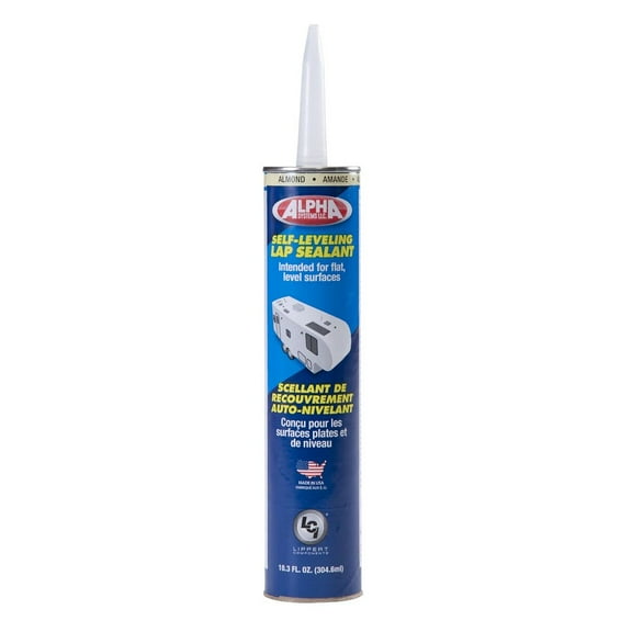 Alpha Systems 862149, Synthetic Rubber, Almond Low V.O.C. Self-Leveling Industrial Sealant, 11 oz
