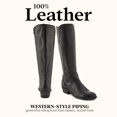 thumbnail image 4 of Botas Frye Carson Piping Tall para mujer, piel envejecida, color negro, 7 m, 4 of 7