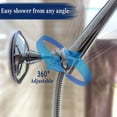 thumbnail image 4 of Inteprter Soporte de ducha con ventosa ajustable, soporte para cabeza de copa, accesorios fuertes, reemplazo de rotación, artesanía plateada Accesorios de baño, 4 of 6