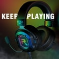 RUNMUS Gaming Headset, Over Ear Headphone with Noise Canceling Mic & RGB Light, Compatible w