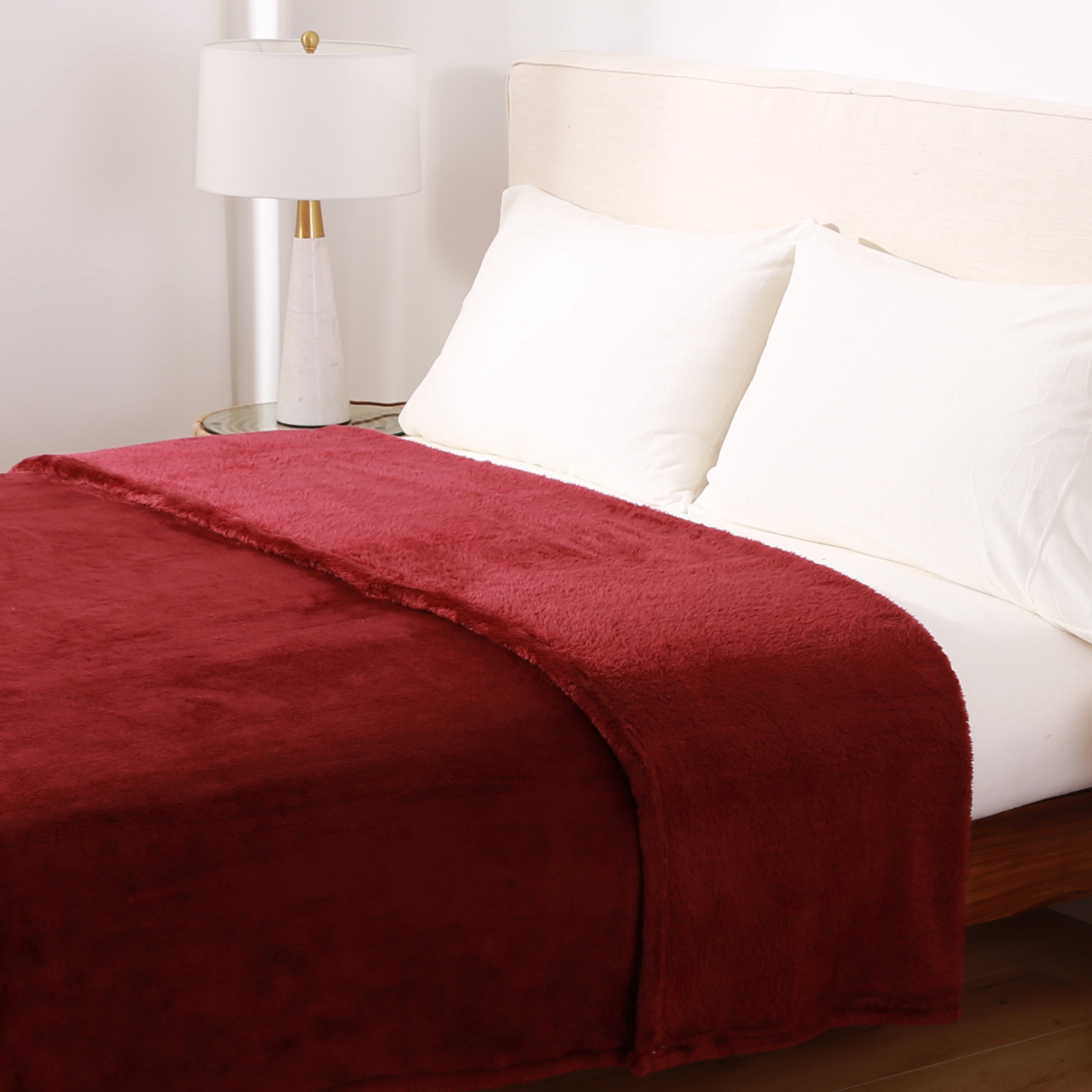 Berkshire Blanket Eco Plush Bed Blanket, Wine, Twin