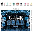 thumbnail image 2 of 7x5FT Congrats Grad Backdrop 2026 Graduation Party Decorations Black Blue Ballon Glitter Photography Background Class of 2026 School Party Supplies Vinyl, 2 of 7