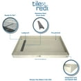thumbnail image 4 of Tile Redi Rt3648l-Pvc Redi Trench 48" X 36" Rectangular Shower Base - Chrome, 4 of 7