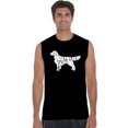 thumbnail image 1 of LA Pop Art Men's Word Art Sleeveless T-shirt - Golden Retreiver, 1 of 2