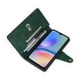 thumbnail image 3 of SaniMore for Samsung Galaxy A25 5G Case, PU Leather 2 in 1 Zipper Wallet Removeable Wrist Strap Card Slots Cash Pocket Kickstand Shockproof Anti-fall Full Protective Shell For Samsung A25 5G, Green, 3 of 15