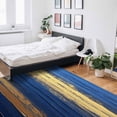 thumbnail image 5 of Area Rugs Indoor Non-Slip Rectangle Rug 5x7 Ft Abstract Art Modern Blue Yellow Oil Painting Theme Rug Rubber Backing Floor Mats Non Shedding Home Decor Carpet for Entryway Living Room, 5 of 8