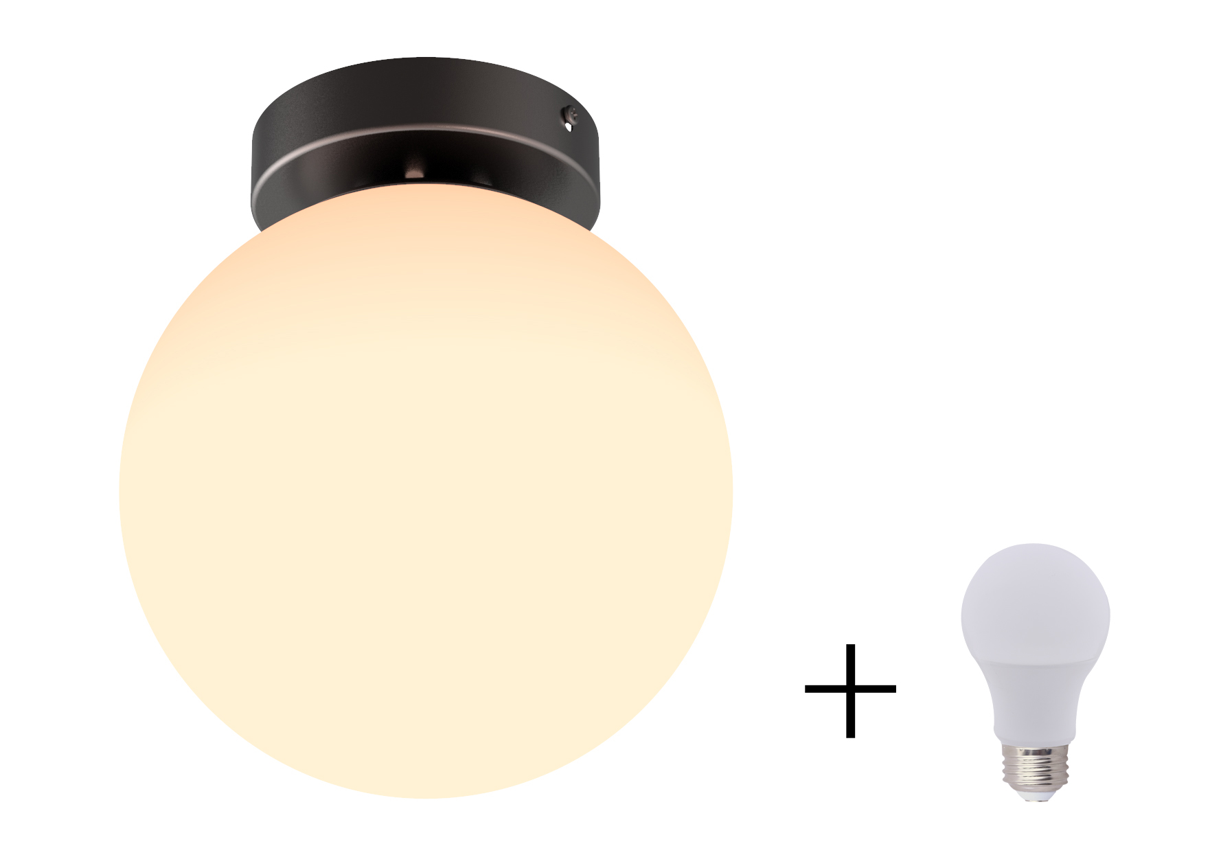 Better Homes & Gardens 8" Classic Black Ceiling Light, E26 Socketed Base, LED Light Bulb Included
