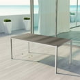 thumbnail image 2 of Modway Shore Table de Salle à Manger d'Extérieur en Bois et Aluminium pour Patio, Argent/gris, 2 of 4