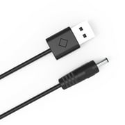 Fairywill USB Charging Cable Black 3.55mm Jack 5V DC Compatible with All Fairywill Toothbrushes
