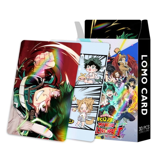 Postales My Heros Academias Midoriyas Izukus, 30 unidades por paquete