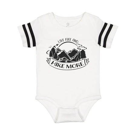 

Inktastic Live Free and Hike More Mountains Gift Baby Boy or Baby Girl Bodysuit