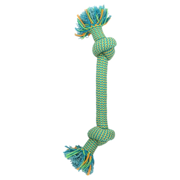 Vibrant Life Multicolor 2-Knot Rope Dog Toy, Chew Level 2