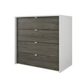 thumbnail image 4 of Pastel 4 Piece Queen Size Bedroom Set Bark Gray and White, 4 of 11