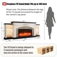 thumbnail image 2 of BOSHIRO 90" Electric Fireplace with Mantel and Cabinets, Fireplace TV Stand with 36" Insert Heater, LED Light Power Outlet for Living Room Bedroom, 2 of 7