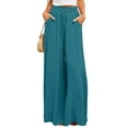 thumbnail image 1 of Women Oversized Pants Solid Color Ladies Casual Pants Boho Style Vacation Outfit, 1 of 6