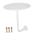 thumbnail image 1 of Tnarru Pub Dining Table Round Table Simple Convenient Compact Small Side Desk Wall Coffee Desk for Living Room Office Bedroom White, 1 of 8