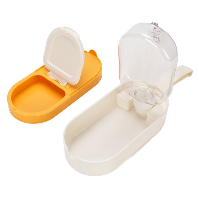 Distributeur Portable de Nourriture pour Animaux avec Bols Anti-Effondrement Extérieur, Bouteille d'Eau pour Chien avec Récipient Portable Bols d'Eau pour Marche Voyage Camping et Randonnée