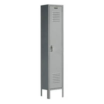 Global Industrial 652166GY 12 x 12 x 72 in. Single Tier Paramount Locker with 1 Door Assembled, Gray