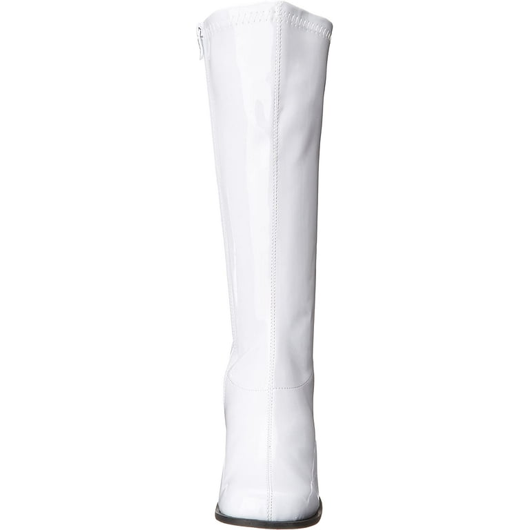 White Patent Platform Adult Gogo Boots