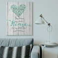 thumbnail image 2 of Stupell Home Décor My Whole Heart Blue Green Wood Textured Word Design Canvas Wall Art by Jo Moulton, 2 of 2