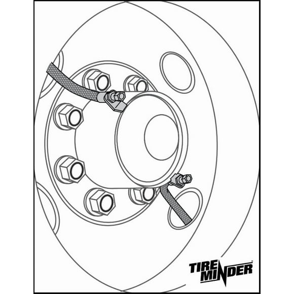 Minder Research Valve Stem Extension TM22310VP TireMinder; Hub Mount For 16 To 19.5 Inch Wheels; Straight; Stainless Steel; Polished; Silver; With Cap