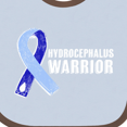 thumbnail image 4 of Inktastic Hydrocephalus Warrior with Light and Dark Blue Ribbon Boys or Girls Baby Bib, 4 of 4