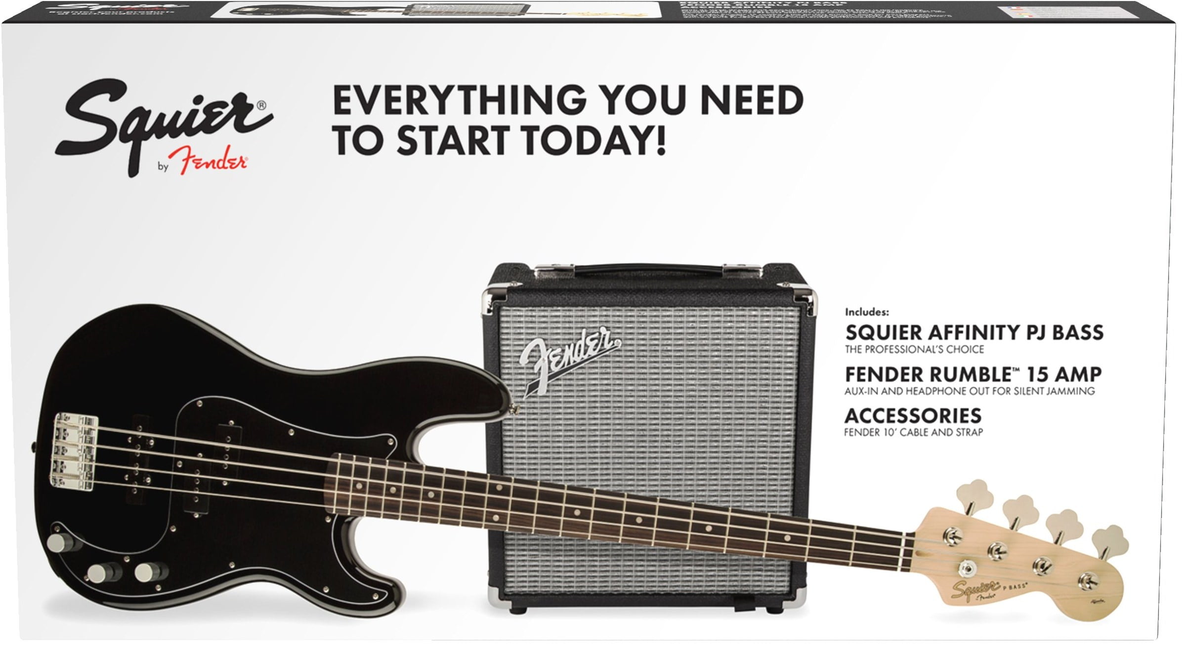 FENDER SQUIER Affinity Series PJ Bass Pack 3TS Ensemble de basse