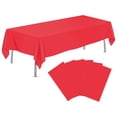 thumbnail image 1 of Mantel desechable - Paquete de 6, manteles de 54 x 108 pulgadas para fiestas, manteles decorativos para mesas rectangulares, cubierta de mesa de plástico impermeable, a prueba de fugas y resistente, 1 of 5